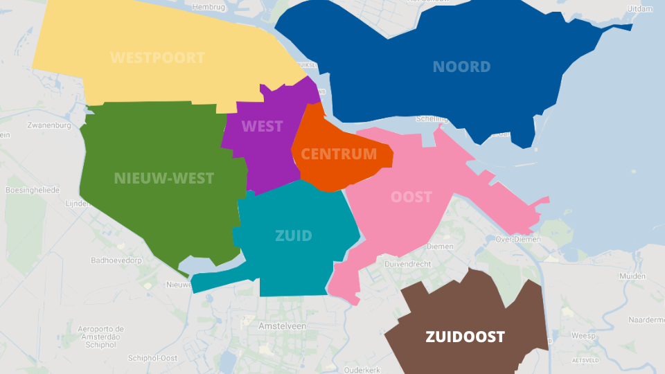 Mapa de Zuidoost