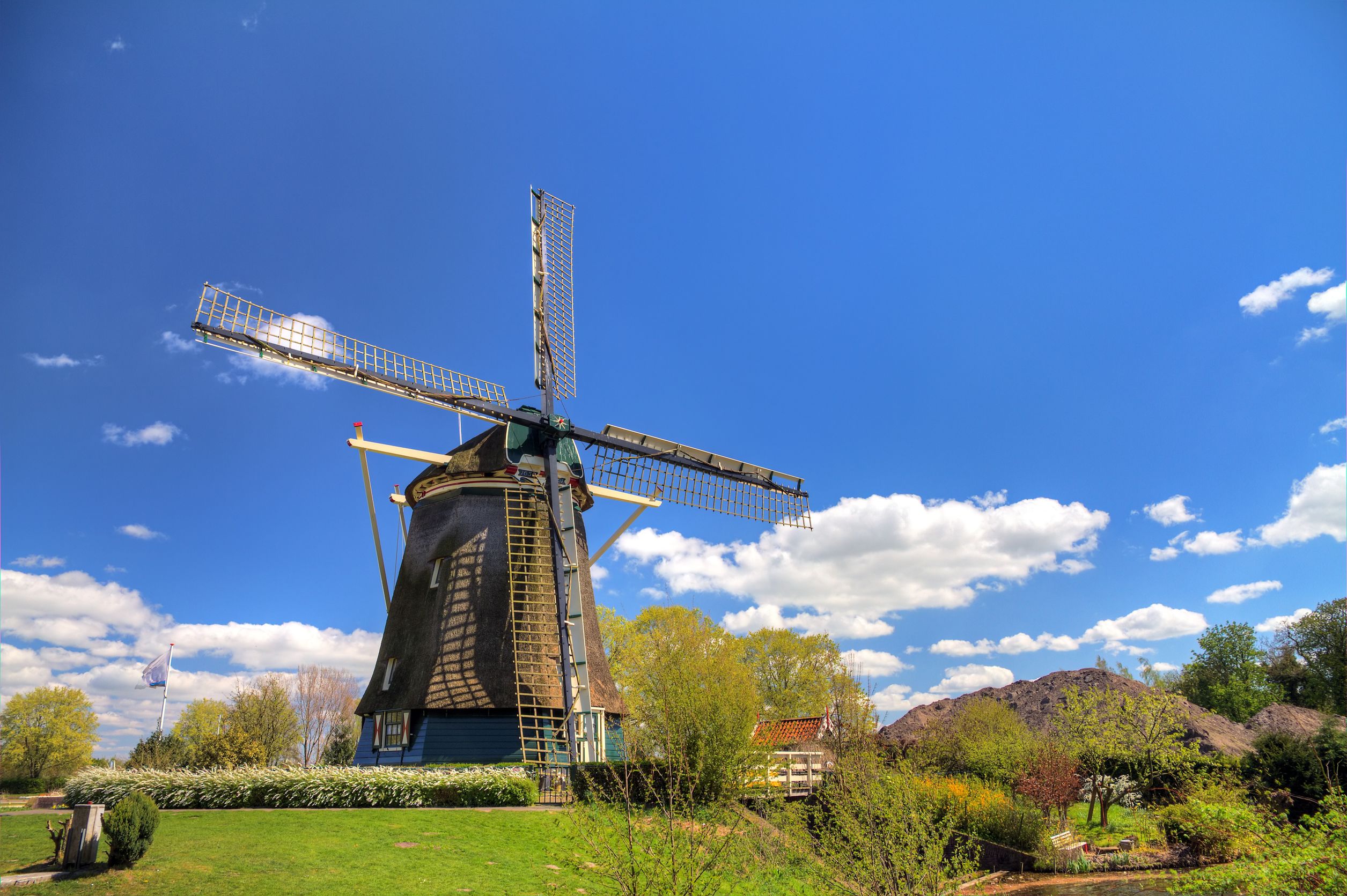 Quadro Moinho De Vento Amsterdã Holanda Energia Eólica Zen